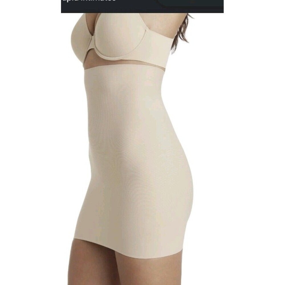 TC Fine Intimates High Waist Half Slip Size 2X Warm Beige Sleek Essentials 4736